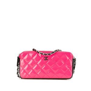 Chanel Bicolor Patent Double Zip Wallet On Chain